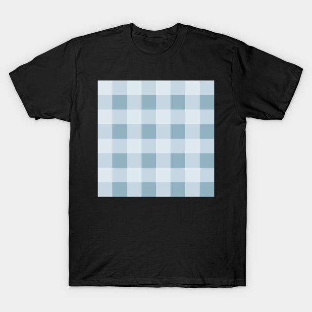 Turquoise and Pale Blue Plaid T-Shirt by A2Gretchen